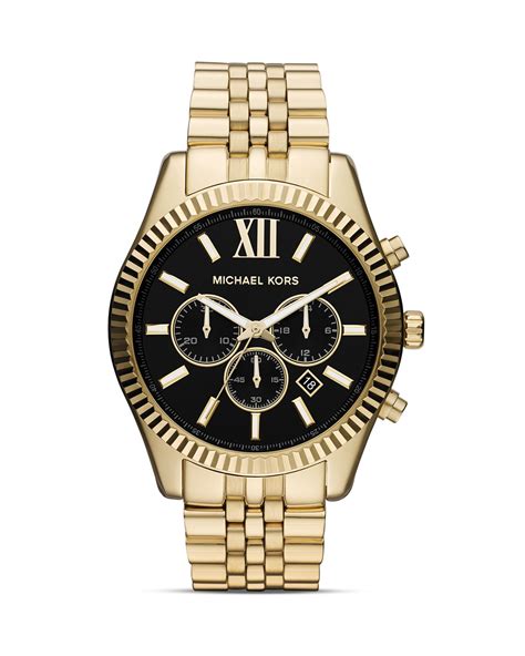 michael kors gold lexington watch|Michael Kors chronograph gold.